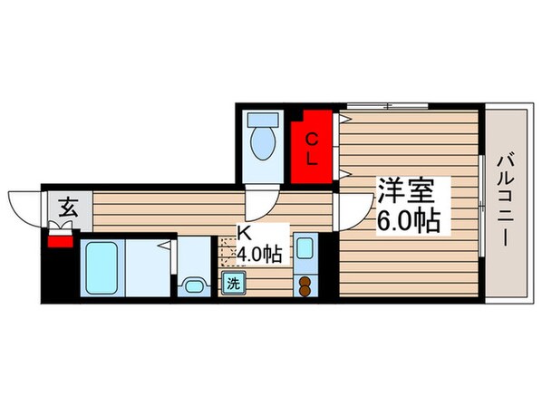 ドルフクレセント六番館の物件間取画像